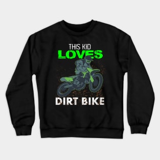 Youth Motorcross, Boys Dirt Bike Crewneck Sweatshirt